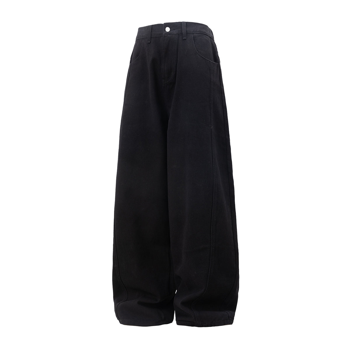Vintage Washed Oversized Denim Pants Men Split Structure Knife Pants Trendy Loose Long Pants