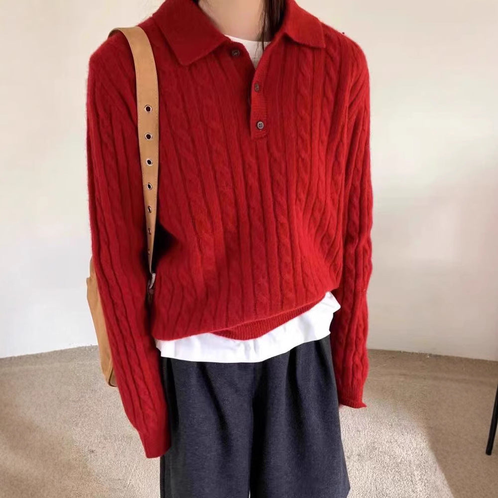 Women's loose long sleeved sweater top for women