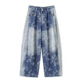 Casual non elastic jacquard shiny silver curved knife pants