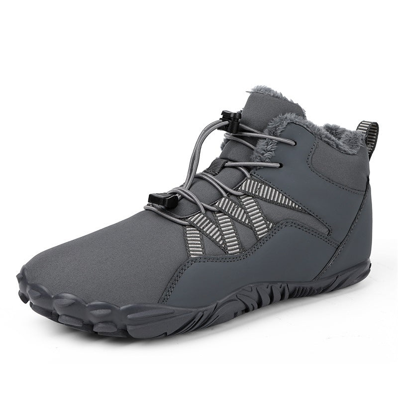 Winter Snow Boots Men's Mid-Calf Warm Fleece Lined Winter Shoes