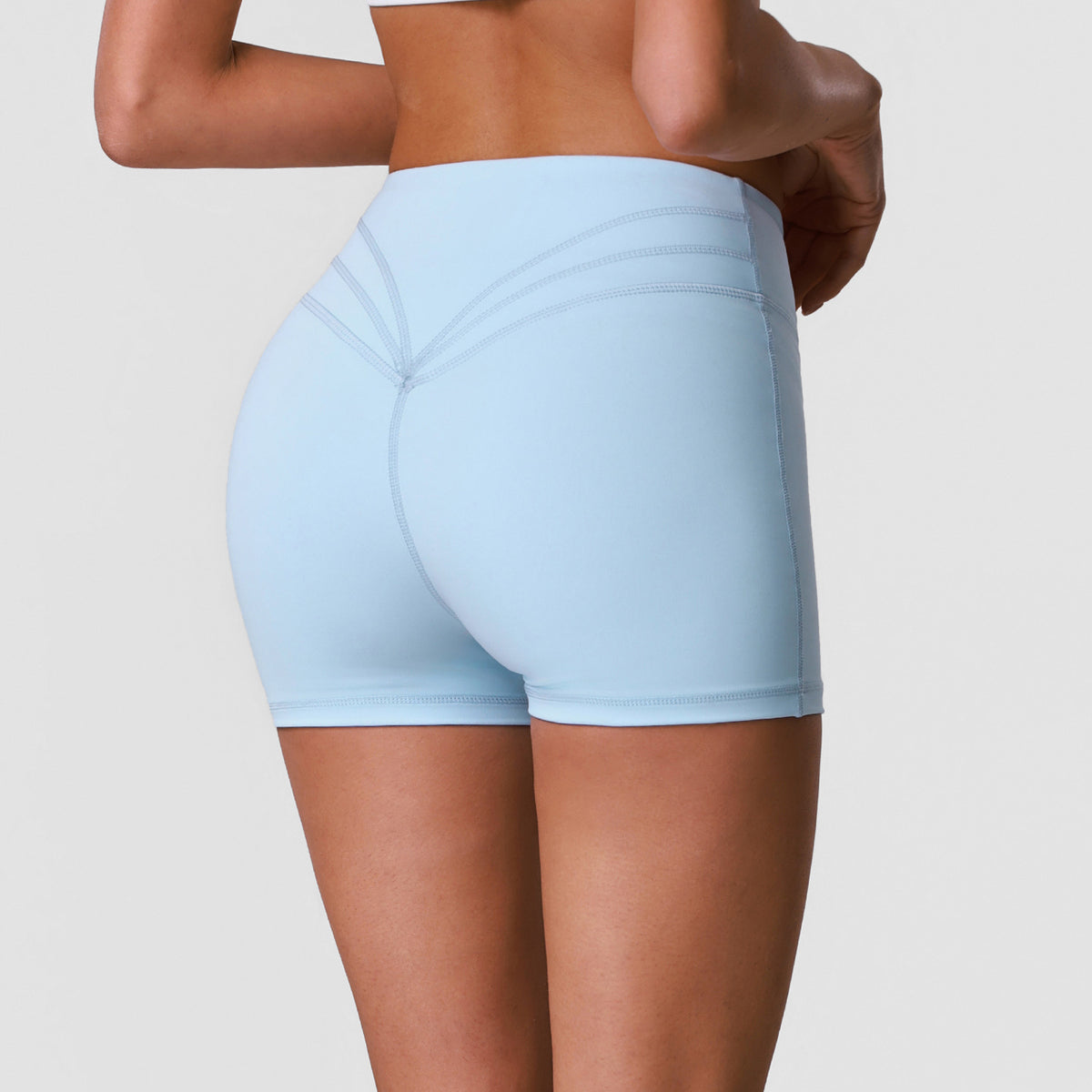 Outdoor Running Sport Shorts High-Waisted Butt-Lifting Three-Quarter Length Fitness High-Waist Skinny Yoga Pants Anti-Chafing