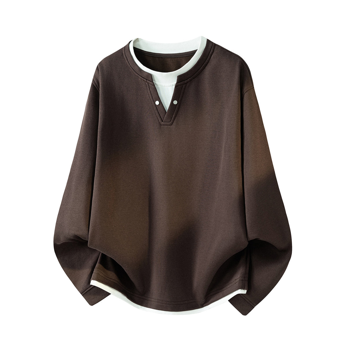 Men's  Long Sleeve Henley Layered Top