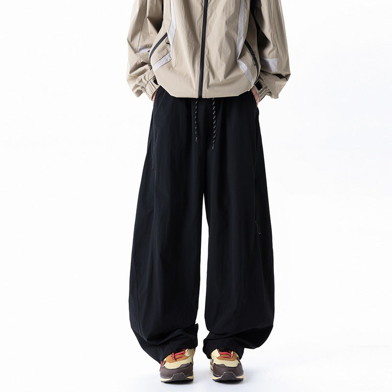 Men's  Straight Leg Loose Cargo Pants Utility Trousers Casual Pants Long Pants
