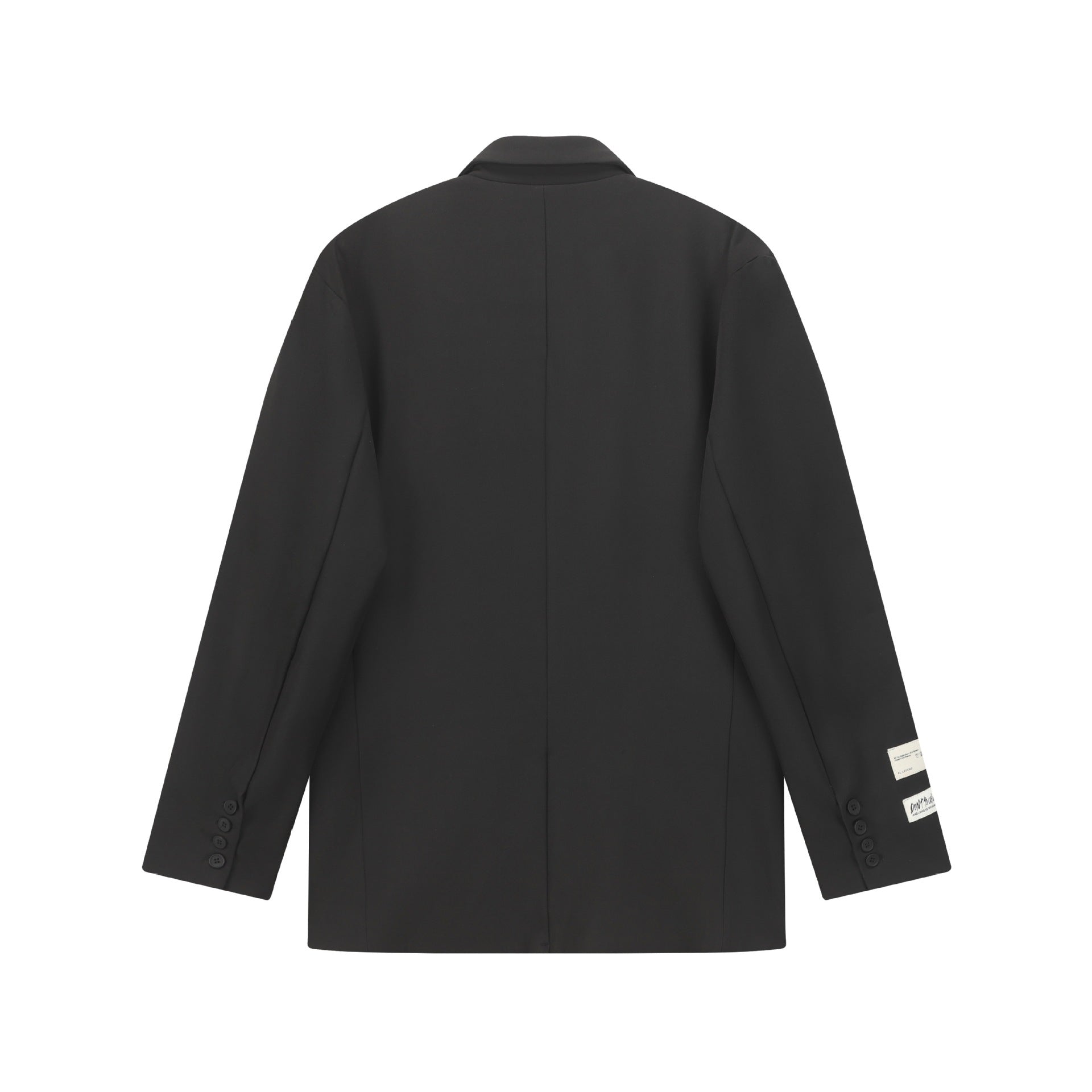 Patchwork Design Long Sleeve Button Closure Notched Collar Loose Fit Blazer for Men and Women