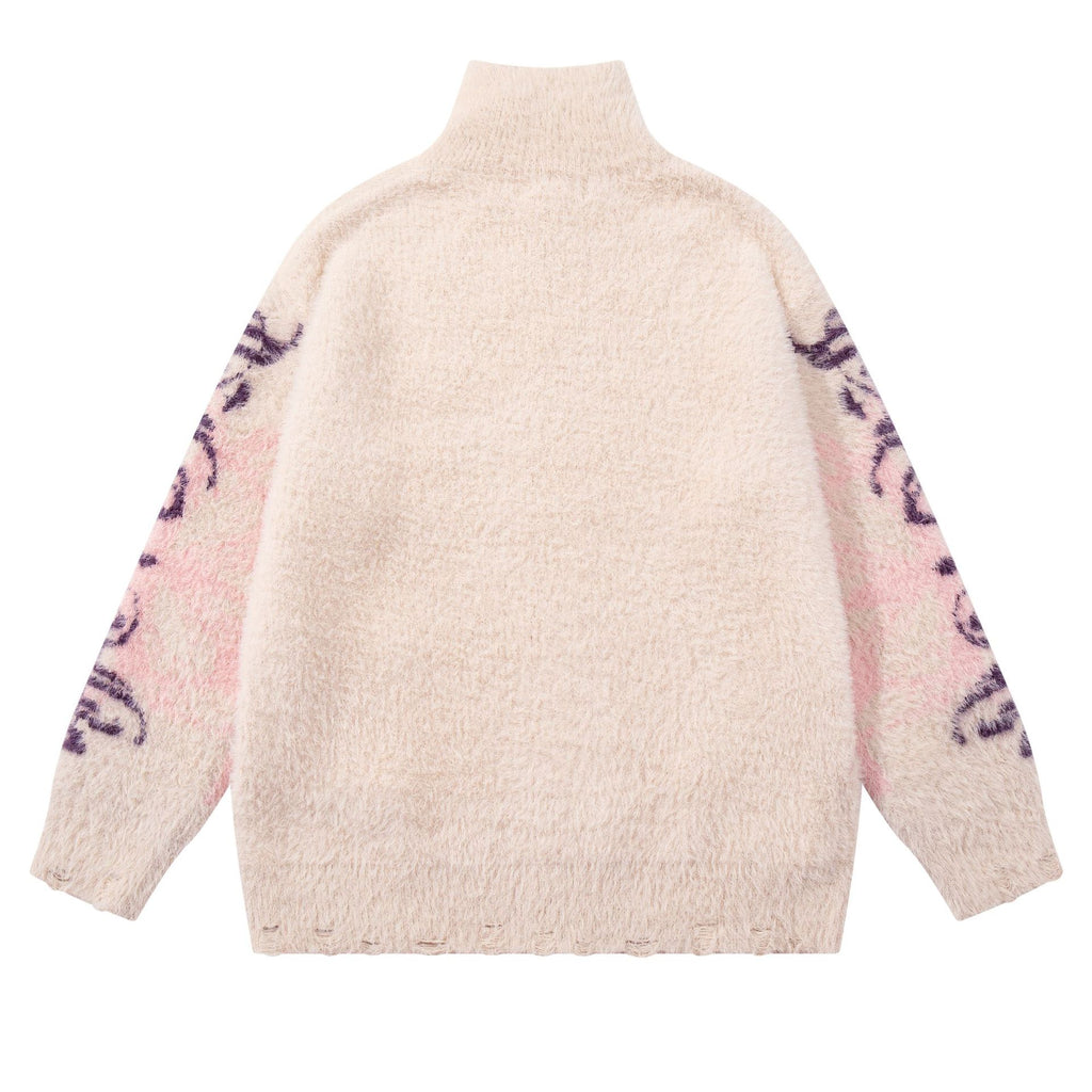 Cardigan with butterfly printed coat