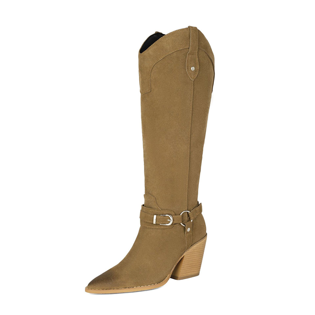 High heels, thick heels, women's boots, high boots, western boots Made to order, ships in 7 days