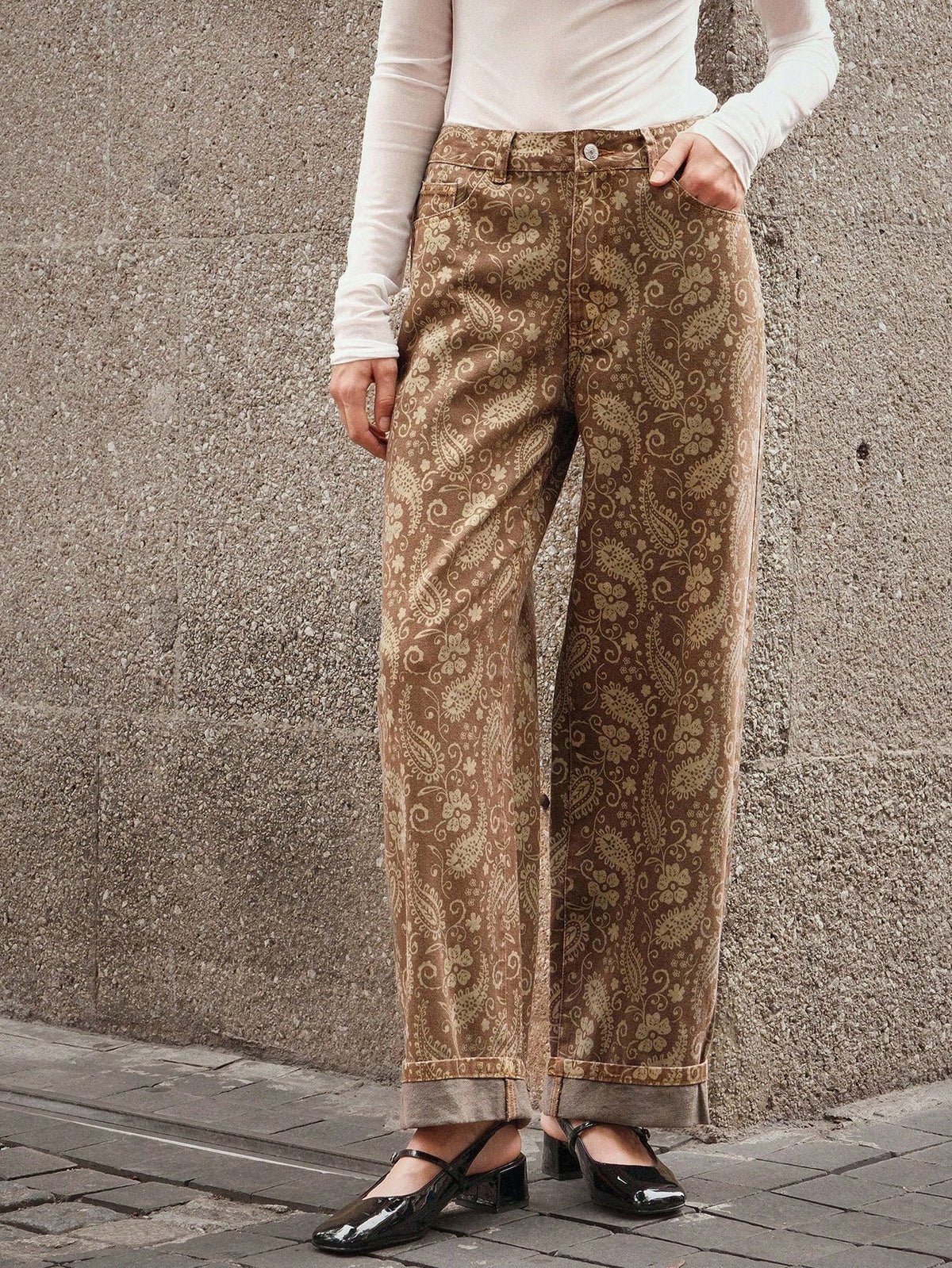Straight tube slimming women's pants