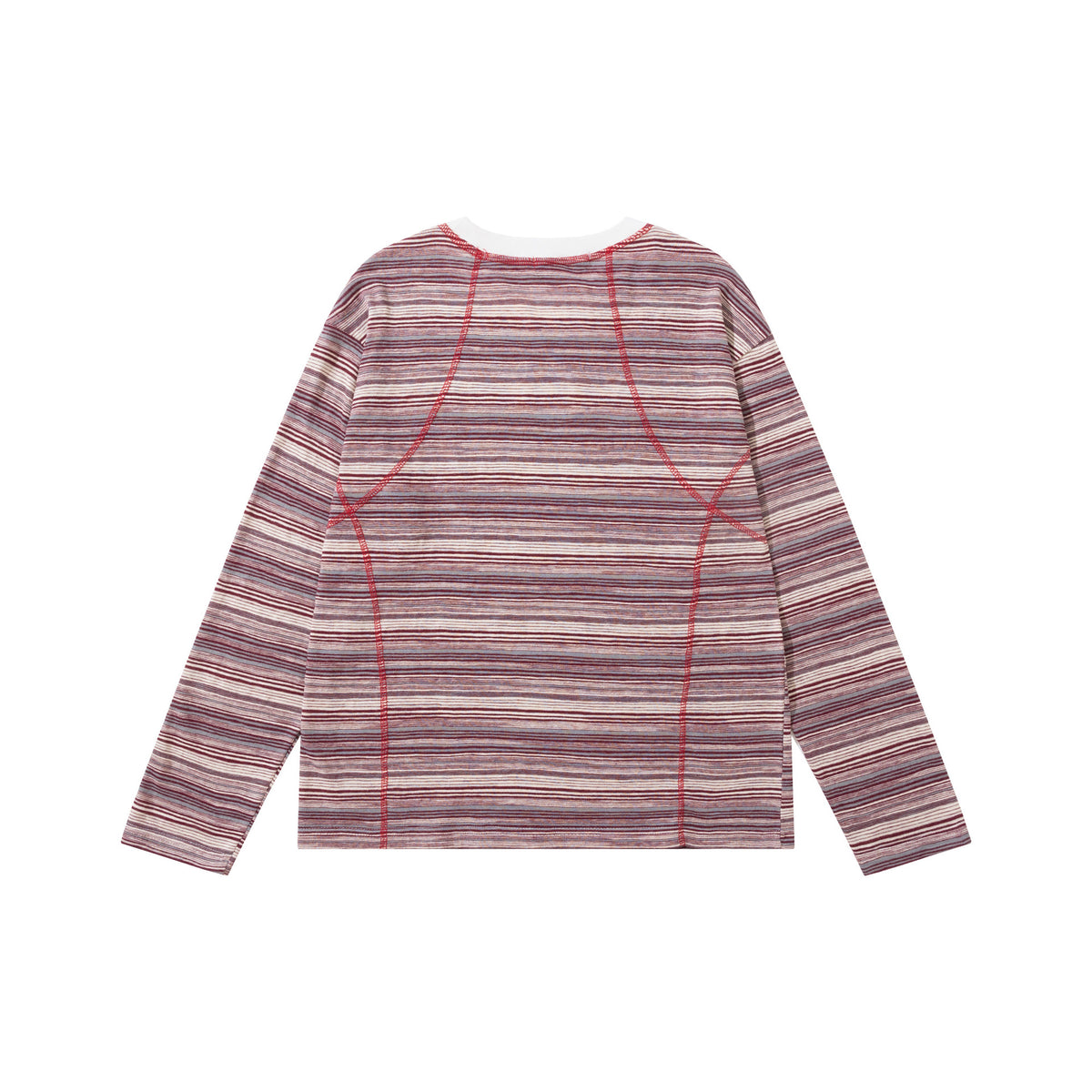 Loose and versatile striped long sleeved T-shirt for women's casual wear