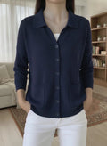 Knitted cardigan button women's sweater jacket for autumn and winter