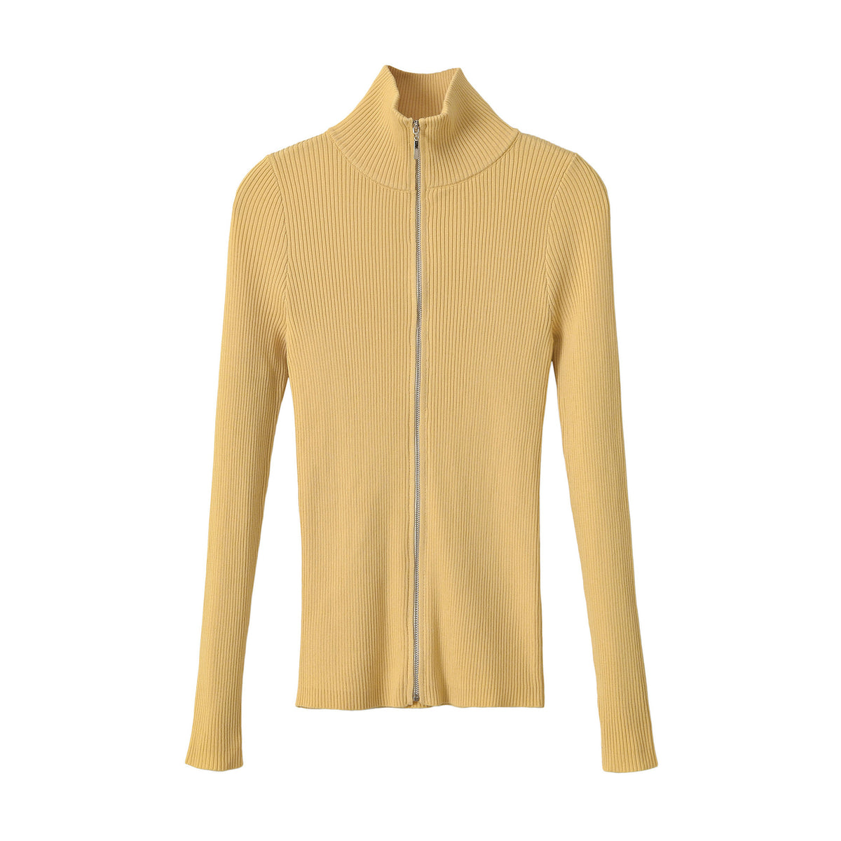 Stand up collar slim fit top