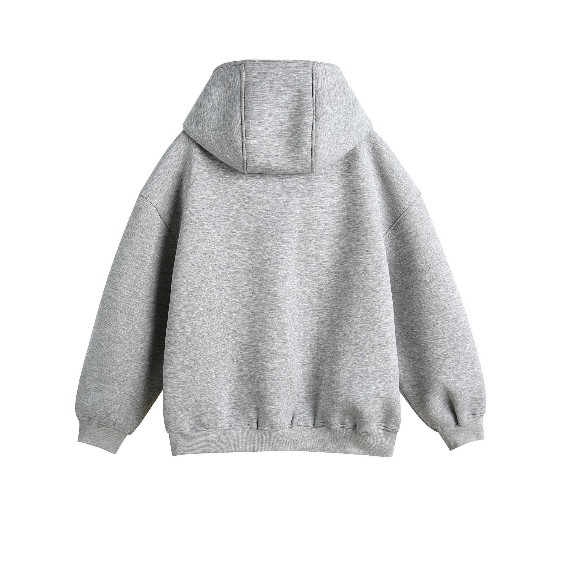Casual Hooded Zipper Sweatshirt with Asymmetric Design and Unique Details