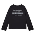 Light pink raglan sleeves with letter printed long sleeved T-shirt for women