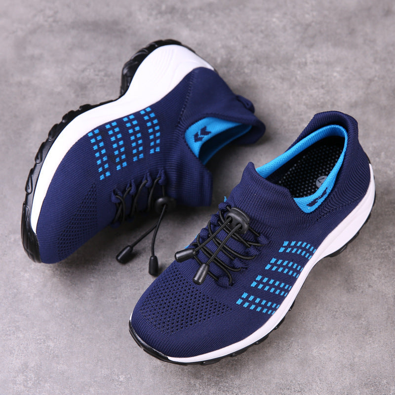 Trendy Mesh Knit SneakersSlip-On Shoes, Breathable Athletic Shoes
