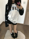 Casual Star Print Long Sleeve Raglan Crew Neck Women's T-Shirt