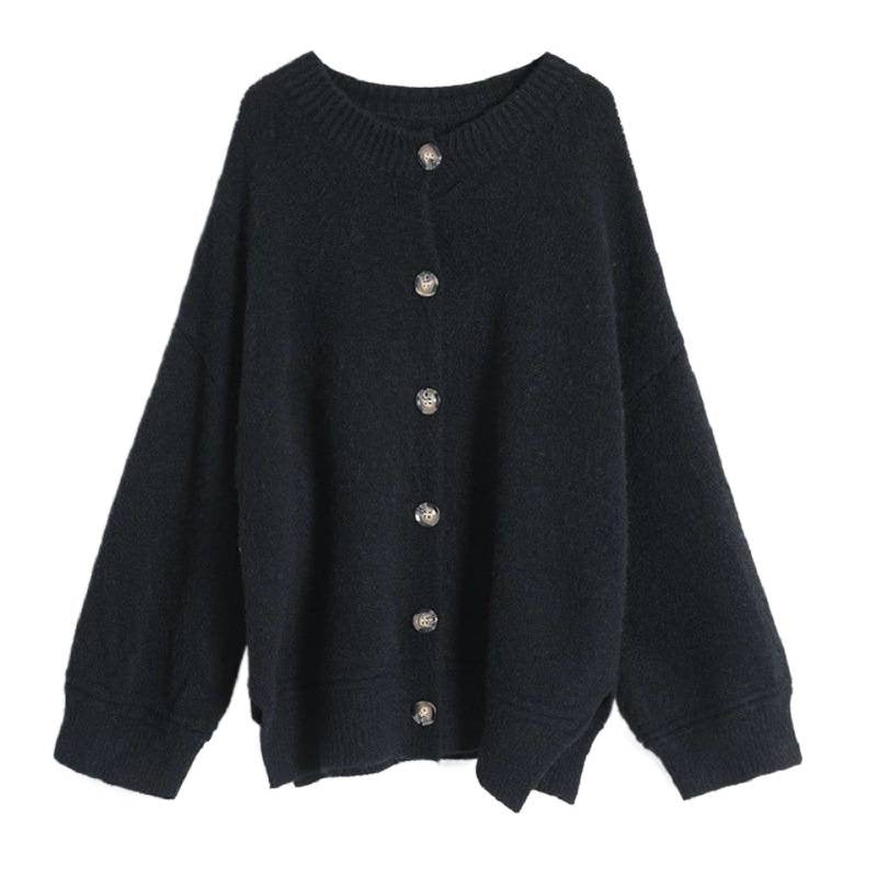 Sweater for Women, Loose Oversized Mid-Length Solid Color Open Front Coat