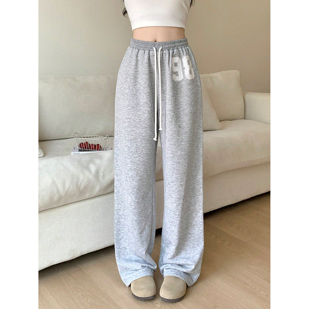 Vintage Casual Pants Men Loose Drape Wide Leg Versatile Long Trousers