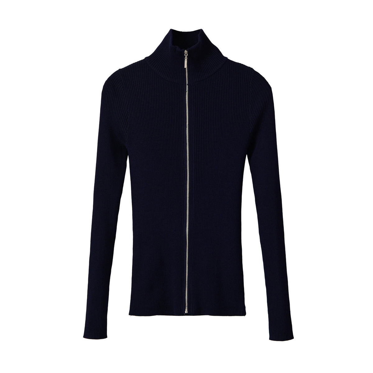 Stand up collar slim fit top