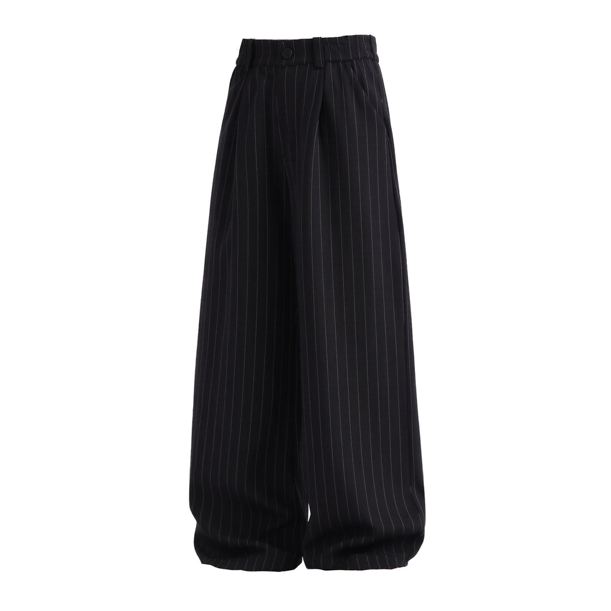 Classic Style Vertical Stripe Trousers for Men, Spring Summer High Street Vintage Straight Leg Loose Drape Lazy Casual Pants