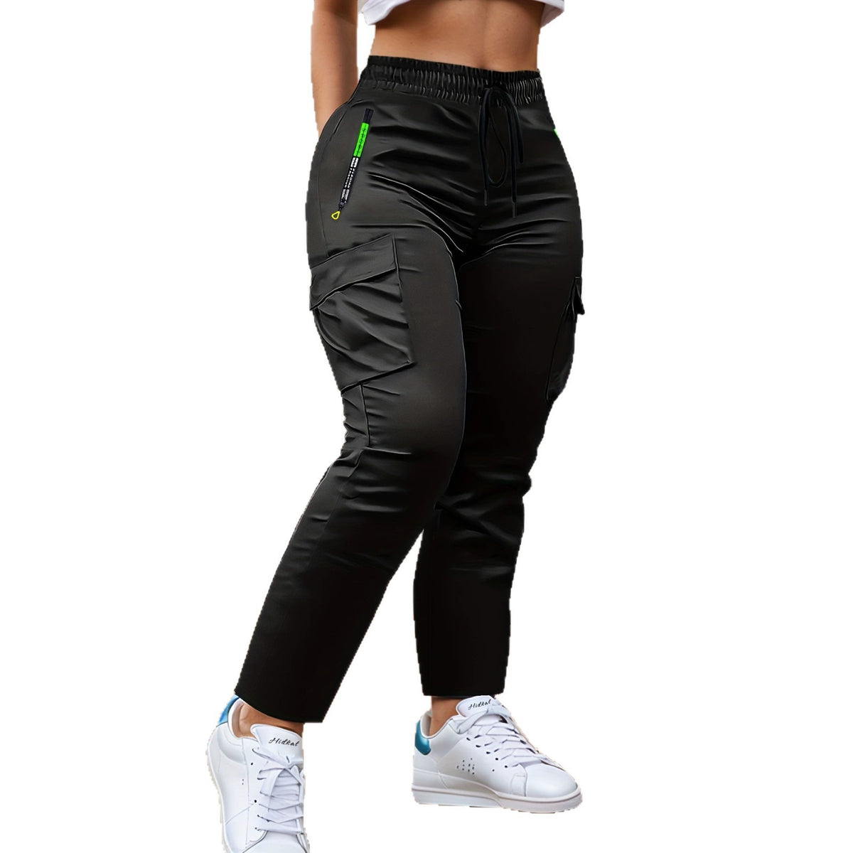 Fashionable Straight-Leg Casual Trousers for Women, Solid Color, Breathable Quick-Dry Wide-Leg Pants