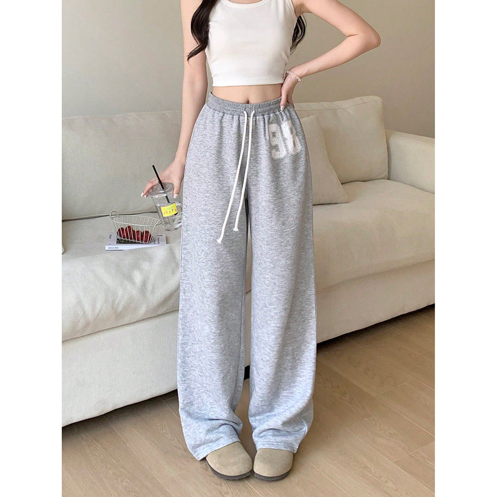 Vintage Casual Pants Men Loose Drape Wide Leg Versatile Long Trousers