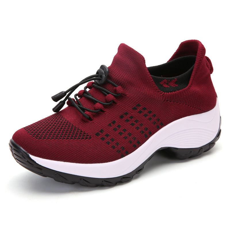 Trendy Mesh Knit SneakersSlip-On Shoes, Breathable Athletic Shoes