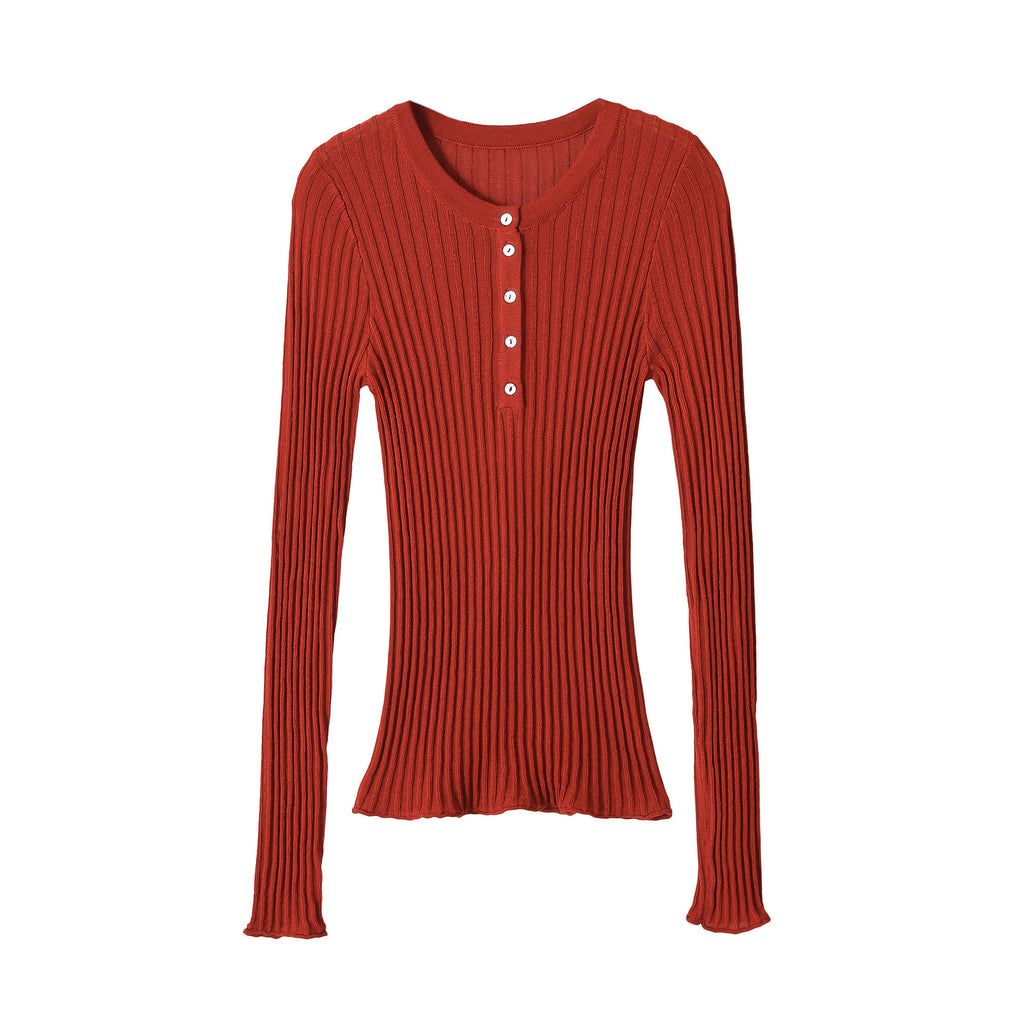 Long sleeved round neck top