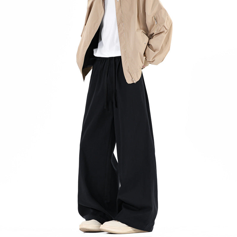 Knife Pants Men's Casual Loose Wide Leg Straight Cut Trousers