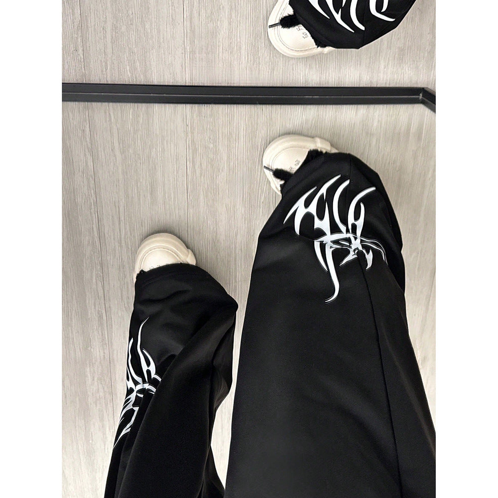 Hip Hop Street Dance Jazz Dance Casual Pants for Women, Loose Fit, Versatile, Retro Trendy Brand, Drawstring Sport Long Pants