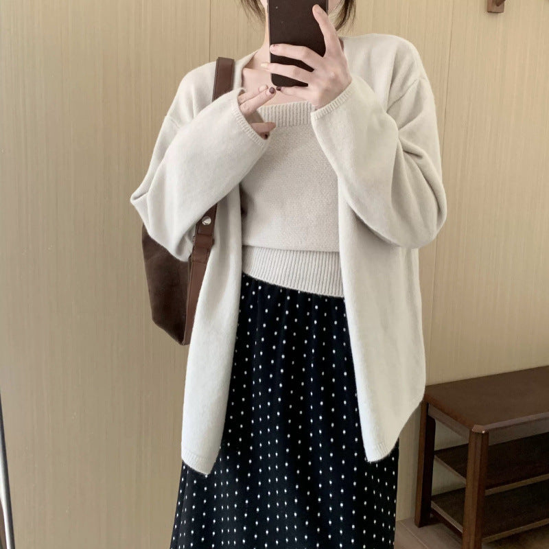 Sleeveless Tank Top Two-Piece Set, Elegant and Youthful Sweater