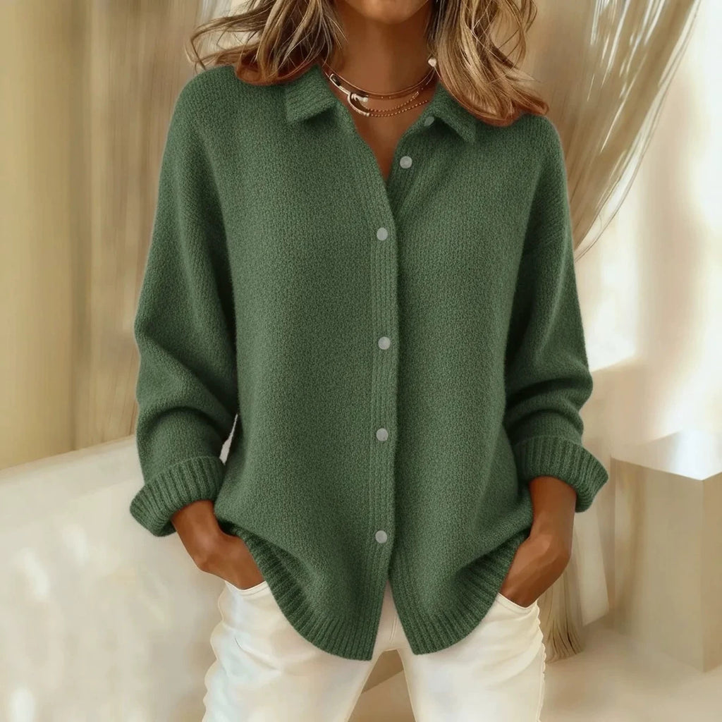 Women's cardigan sweater autumn and winter coat