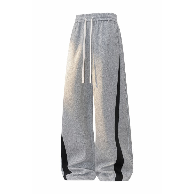 Casual Loose Color-blocked Patchwork Pants Men  Trendy HighTrousers