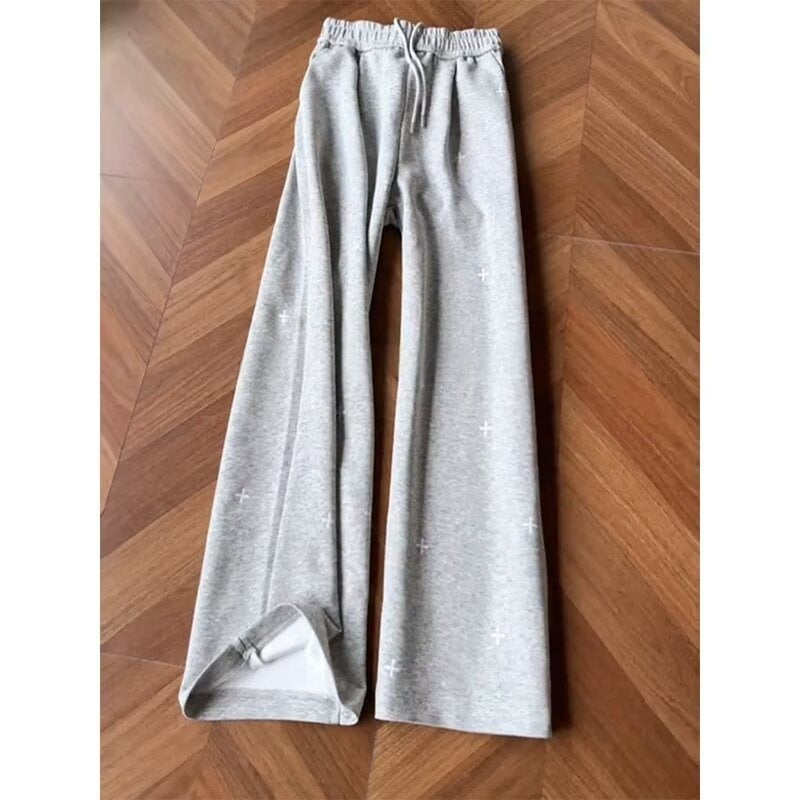 Loose Straight Leg Wide Leg Pants, High-end Slim Fit Flared Trousers