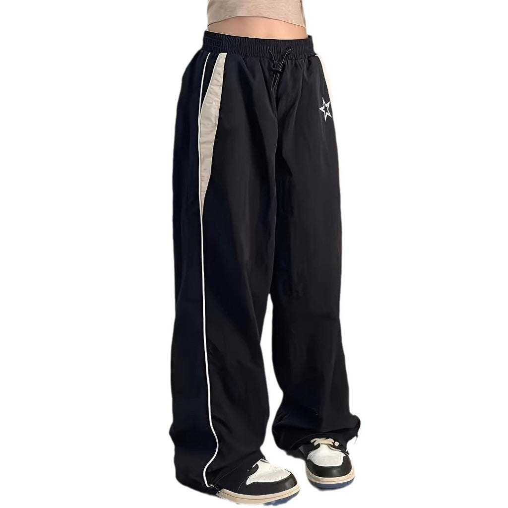 Loose high waisted drawstring pants