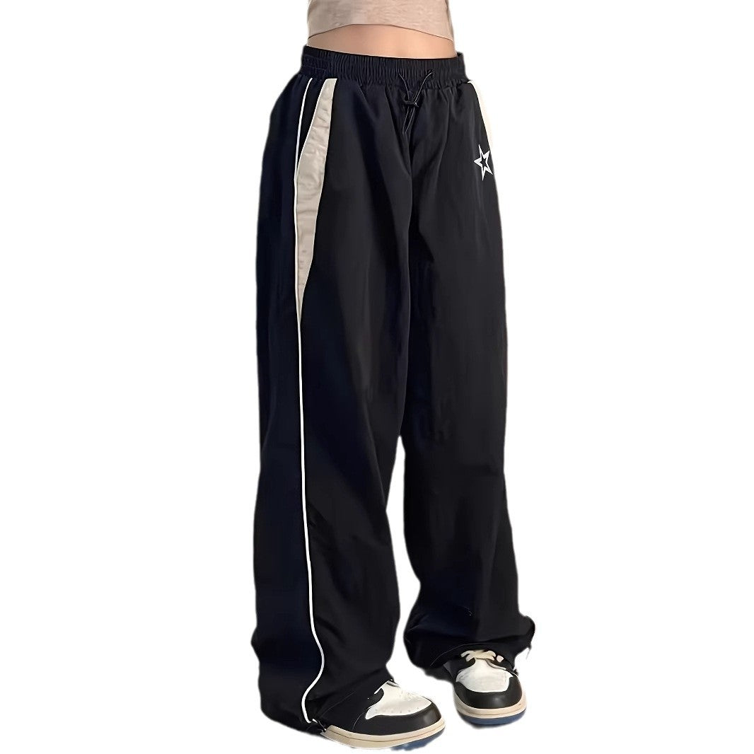 Loose high waisted drawstring pants