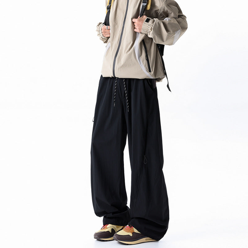 Men's  Straight Leg Loose Cargo Pants Utility Trousers Casual Pants Long Pants