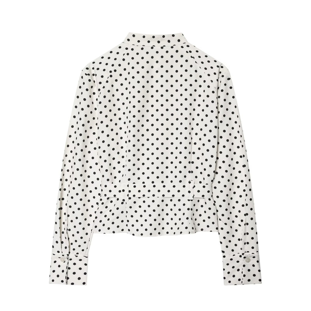 Polka dot shirt style top
