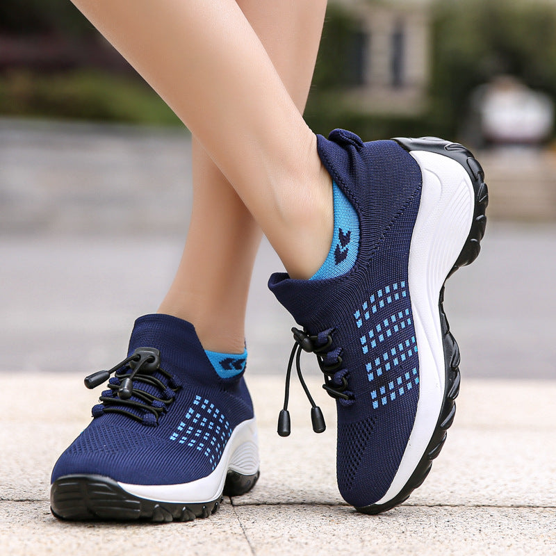 Trendy Mesh Knit SneakersSlip-On Shoes, Breathable Athletic Shoes