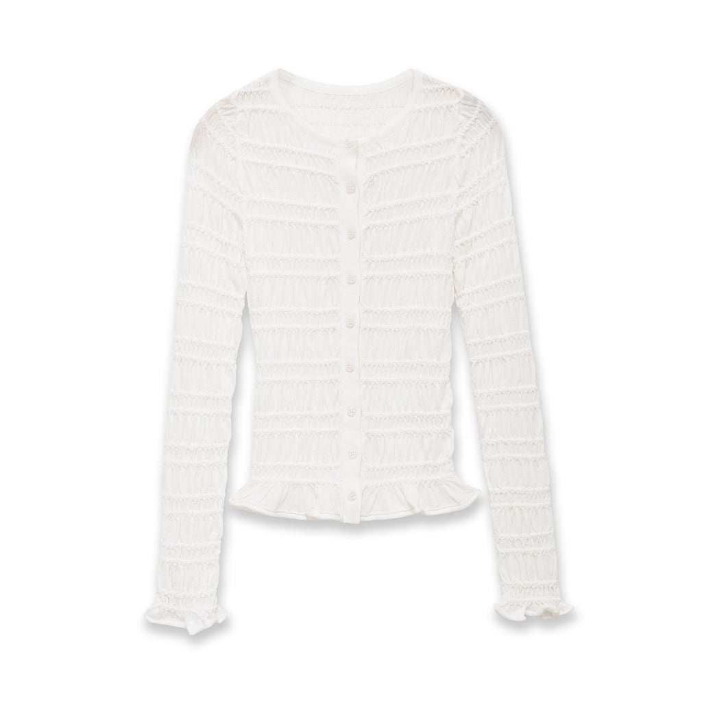 Long sleeved round neck top