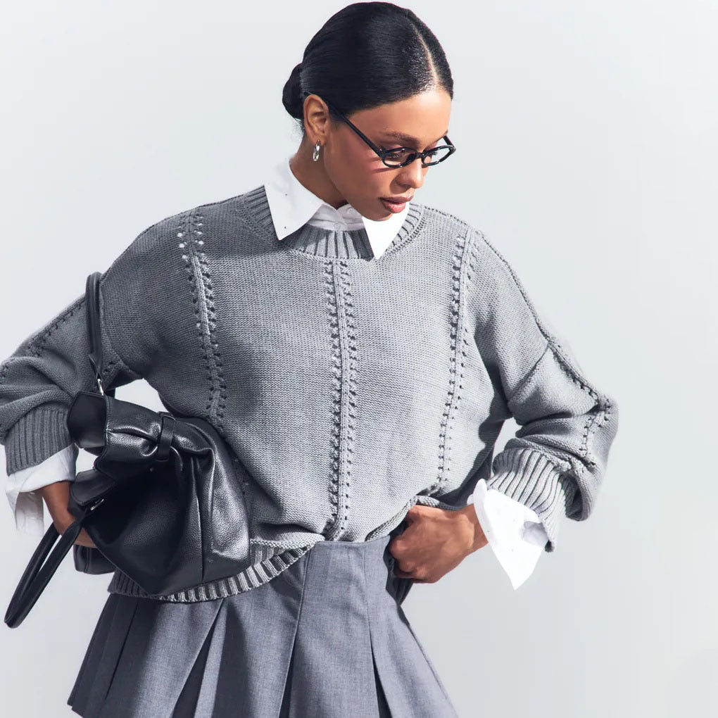 Hollow out pullover sweater for women in autumn and winter