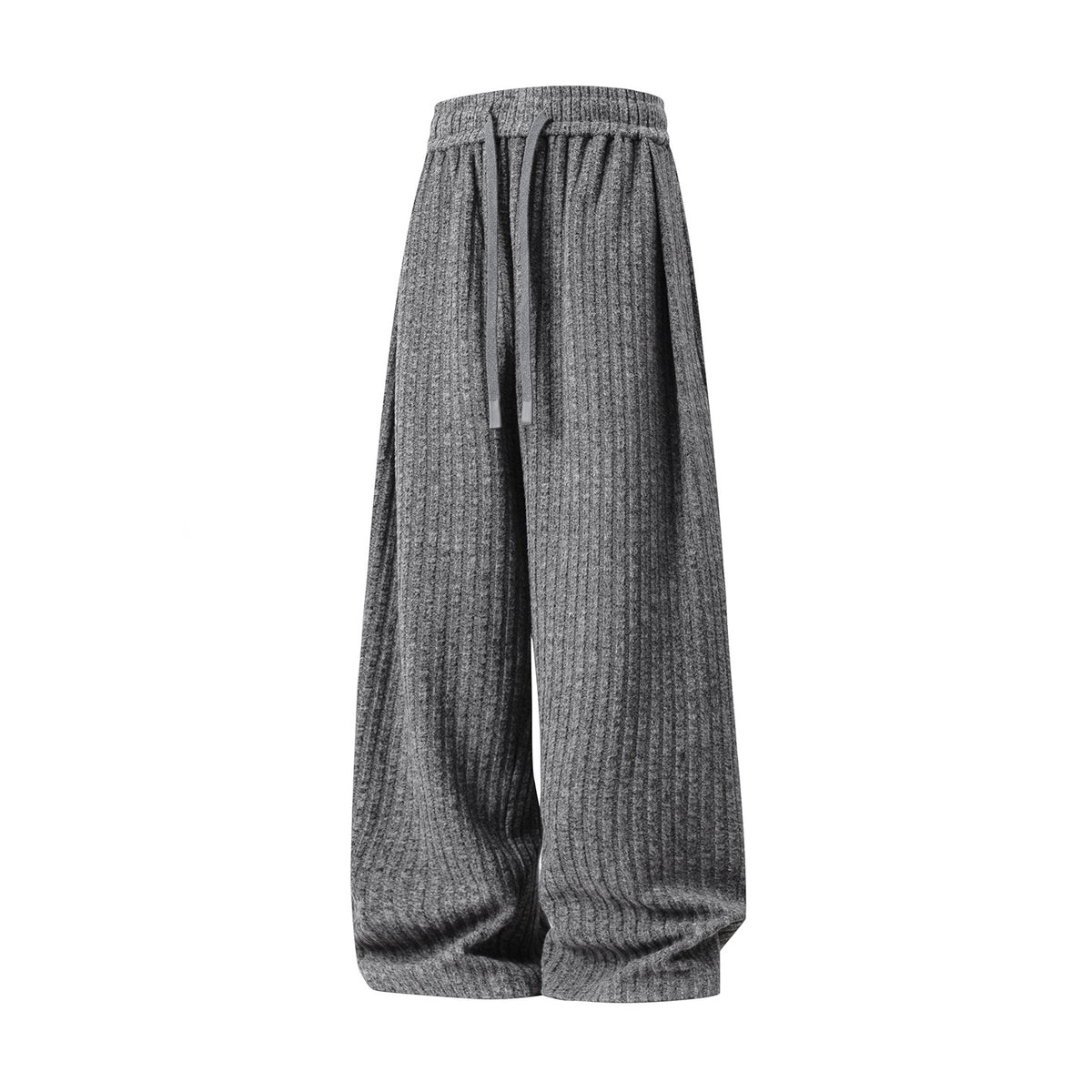 Fleece Loose Drape Casual Pants for Men, Autumn New Heavyweight Quality Sweatpants with Pleated Design, Fashion Brand Long Pants