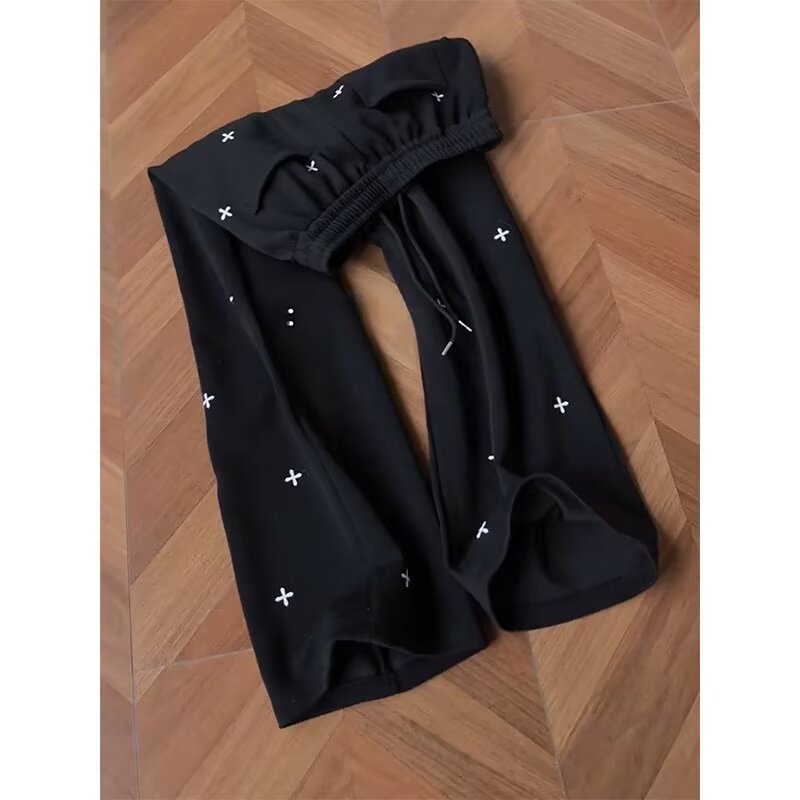Loose Straight Leg Wide Leg Pants, High-end Slim Fit Flared Trousers