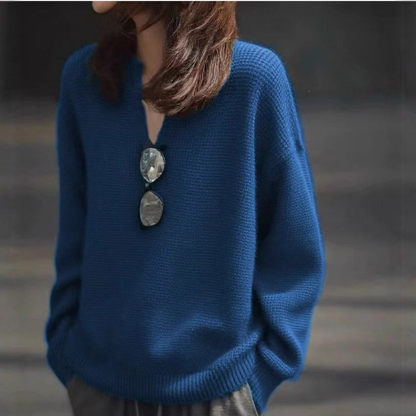V-neck Knitted Top for Spring