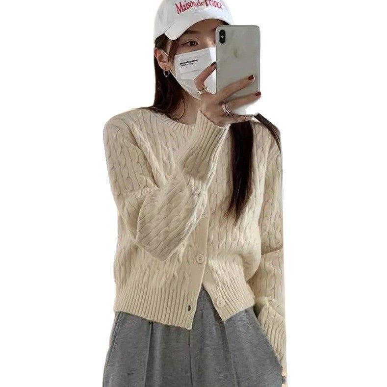 Fried Dough Twists cardigan sweater women's coat