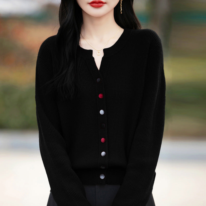 Women's Jacket Slim Fit Base Layer Sheath Neck Sweater