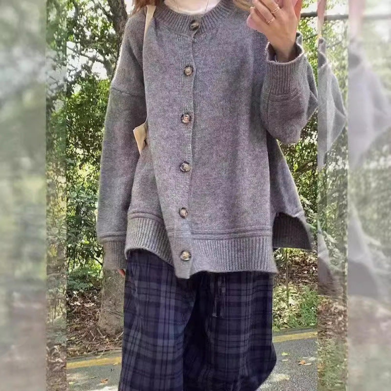 Sweater for Women, Loose Oversized Mid-Length Solid Color Open Front Coat