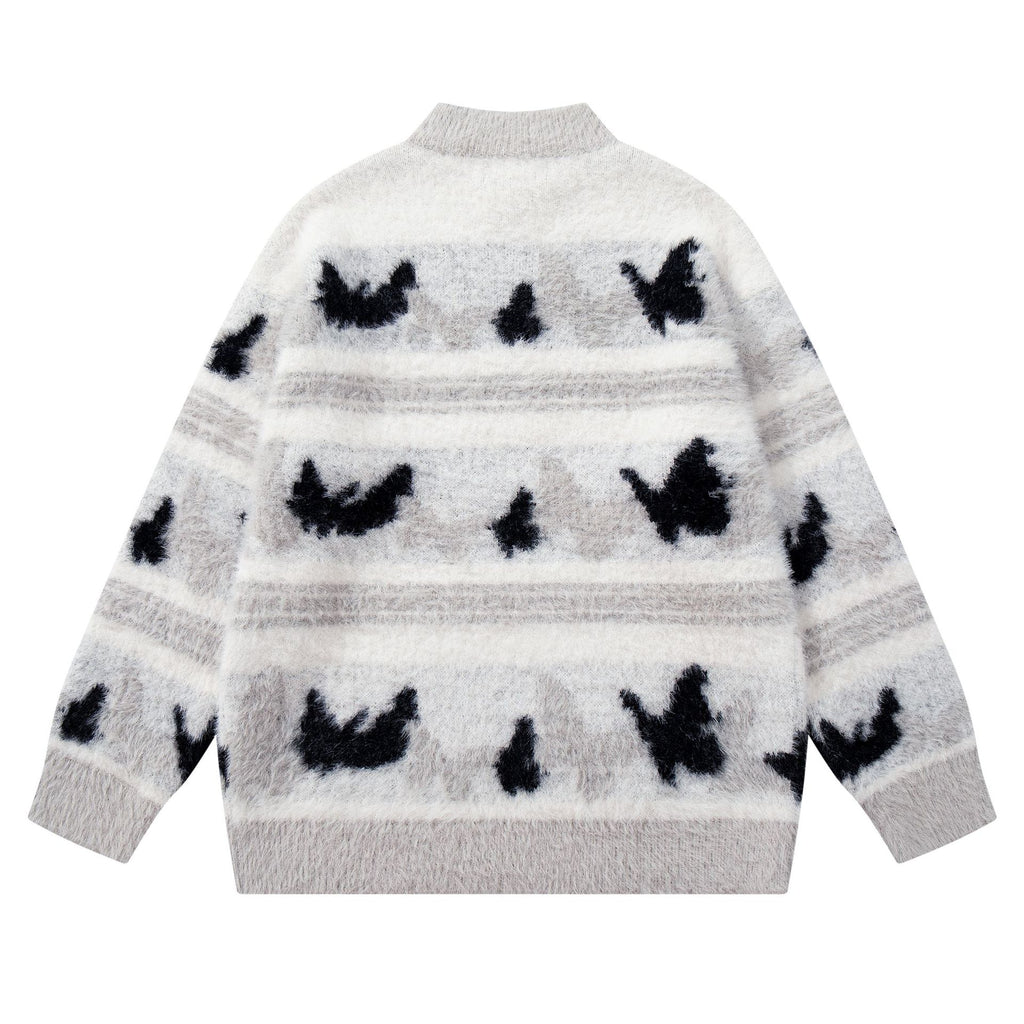 Cardigan with butterfly printed coat