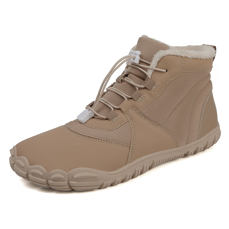 Winter Snow Boots Men's Mid-Calf Warm Fleece Lined Winter Shoes