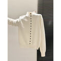 Lazy Style Small Stand Collar Knit Cardigan for Women