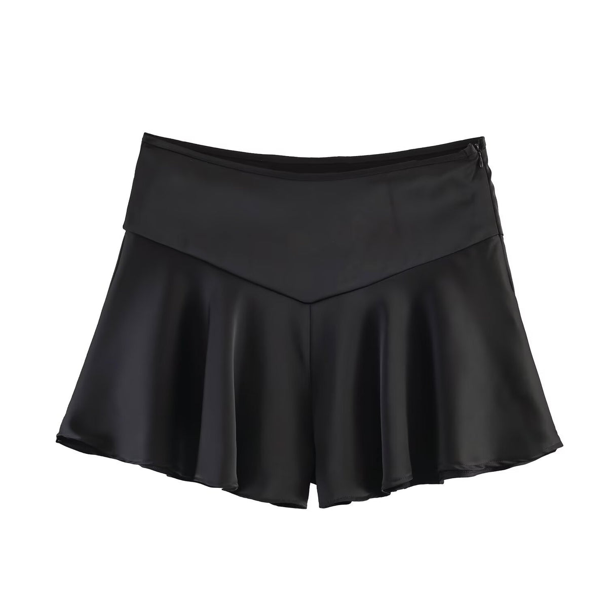 Spicy girl wide swing silk texture shorts