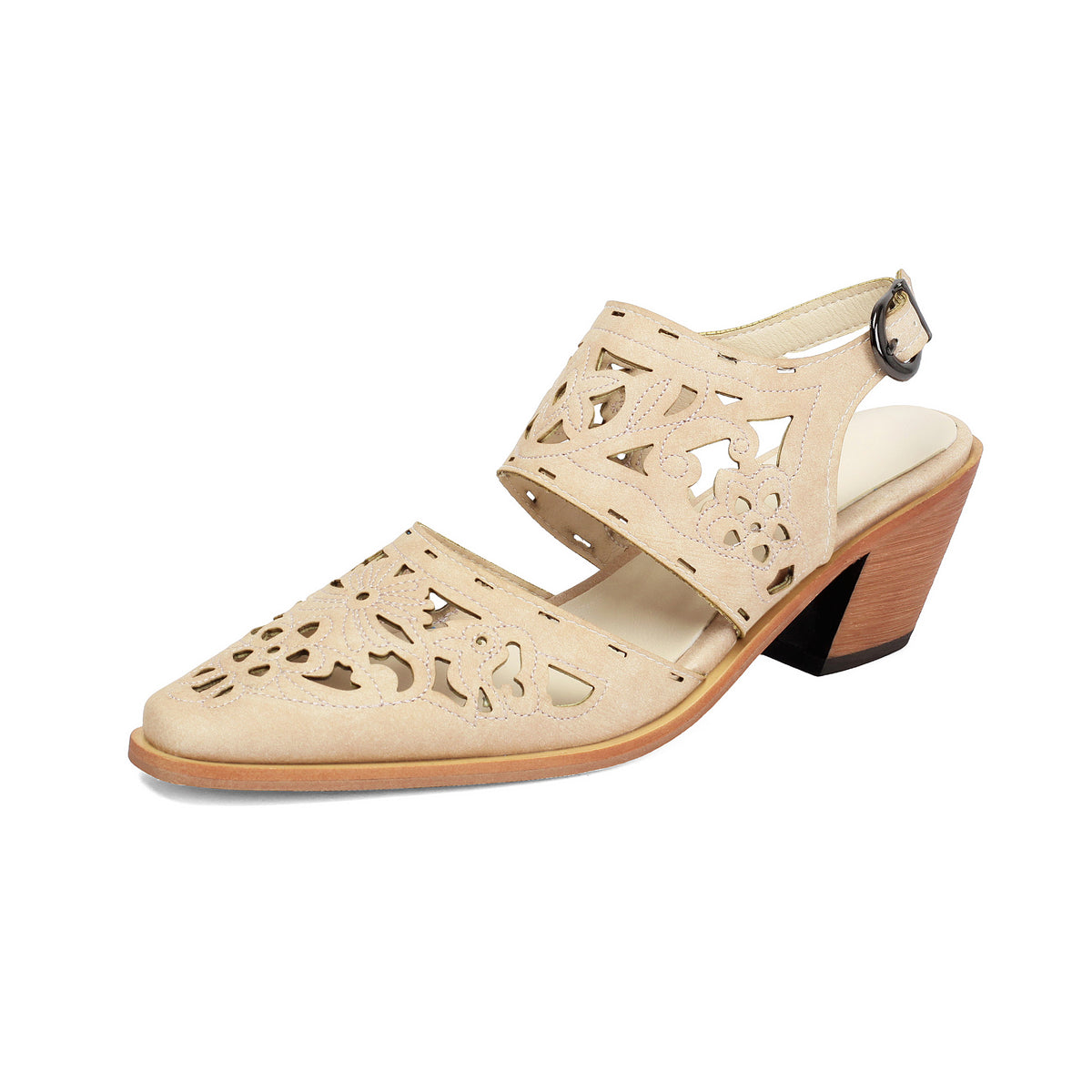 Pointed Toe Hollow Out Western Sandals with Buckle Strap  Summer Fashion Women's Shoes Made to order, ships in 7 days